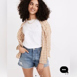 Madewell Blue Relaxed Denim Shorts Women’s Size 32 Distressed‎ Casual Classic